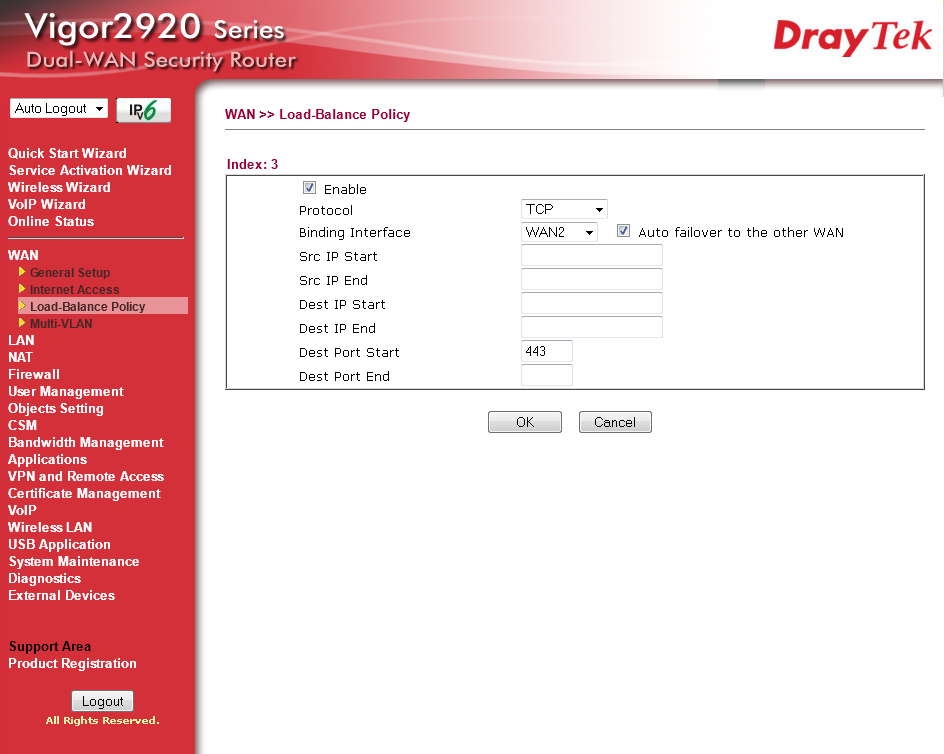 Force HTTPS traffic to use WAN2 only Force HTTPS traffic to use WAN2 only